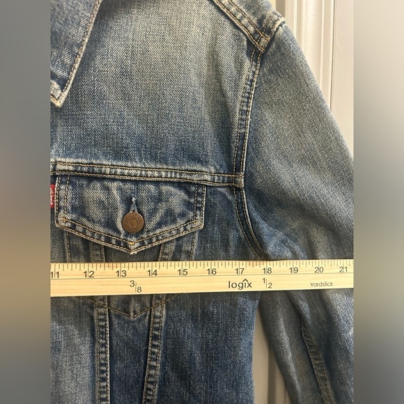 Levi’s Denim Trucker Jean Jacket Men’s Large Blue - Picture 10 of 11
